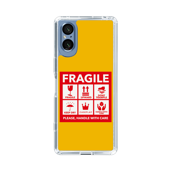 スリムプロテクションケース［ FRAGILE Sticker - Yellow ］