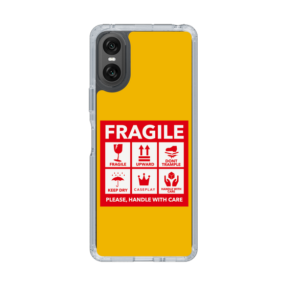 スリムプロテクションケース［ FRAGILE Sticker - Yellow ］