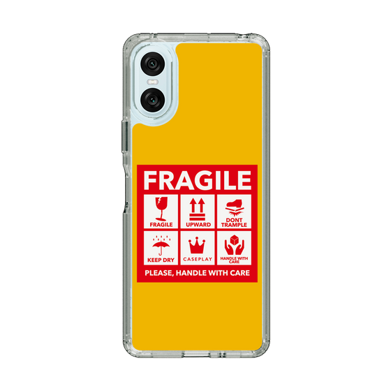 スリムプロテクションケース［ FRAGILE Sticker - Yellow ］