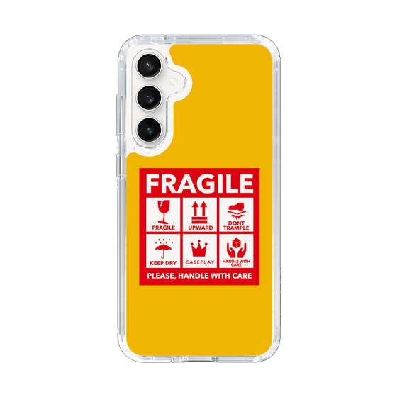 スリムプロテクションケース［ FRAGILE Sticker - Yellow ］