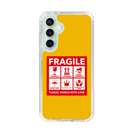 スリムプロテクションケース［ FRAGILE Sticker - Yellow ］