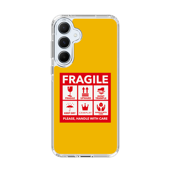 スリムプロテクションケース［ FRAGILE Sticker - Yellow ］