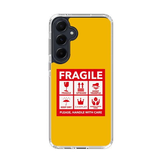 スリムプロテクションケース［ FRAGILE Sticker - Yellow ］