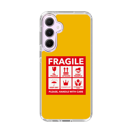 スリムプロテクションケース［ FRAGILE Sticker - Yellow ］