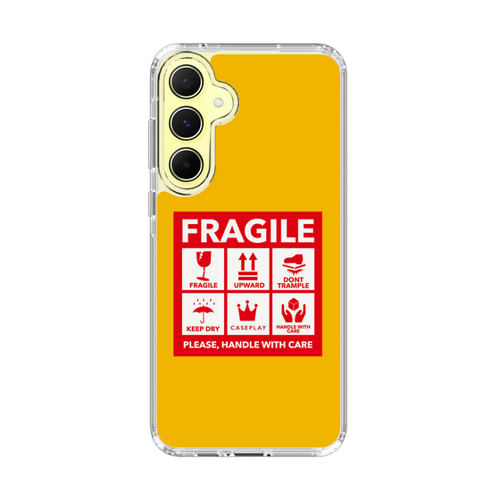 スリムプロテクションケース［ FRAGILE Sticker - Yellow ］