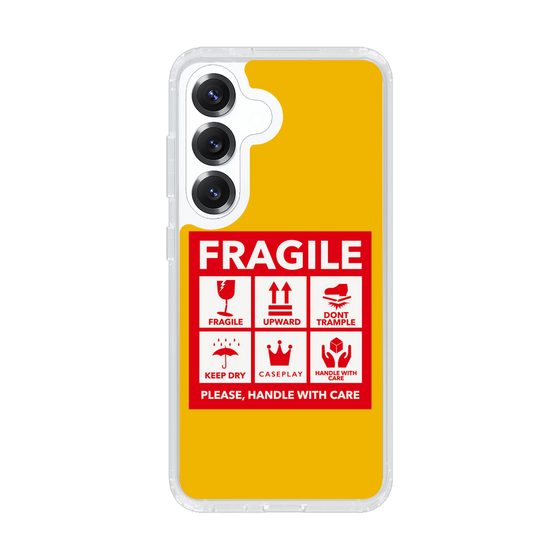 スリムプロテクションケース［ FRAGILE Sticker - Yellow ］