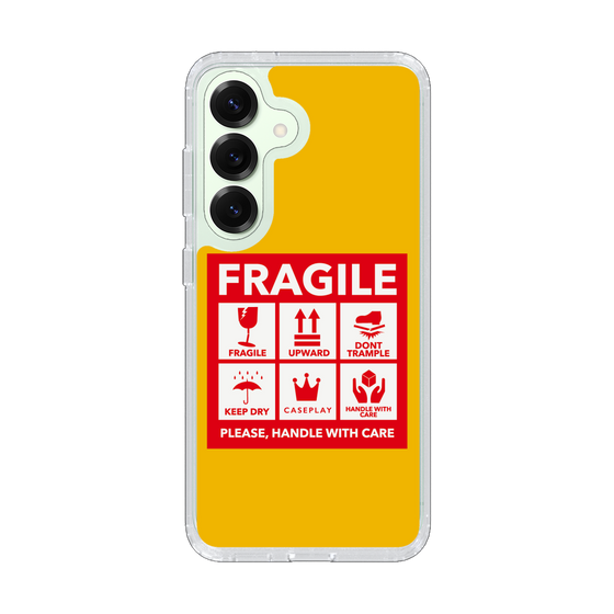 スリムプロテクションケース［ FRAGILE Sticker - Yellow ］