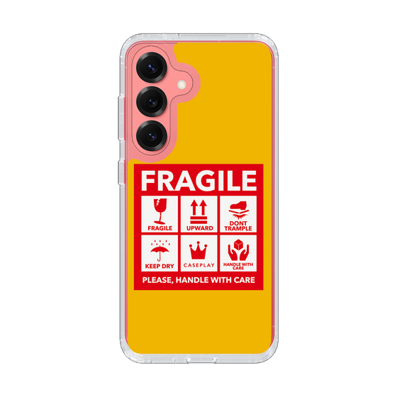 スリムプロテクションケース［ FRAGILE Sticker - Yellow ］