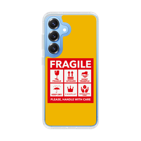 スリムプロテクションケース［ FRAGILE Sticker - Yellow ］