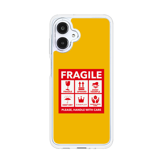 スリムプロテクションケース［ FRAGILE Sticker - Yellow ］