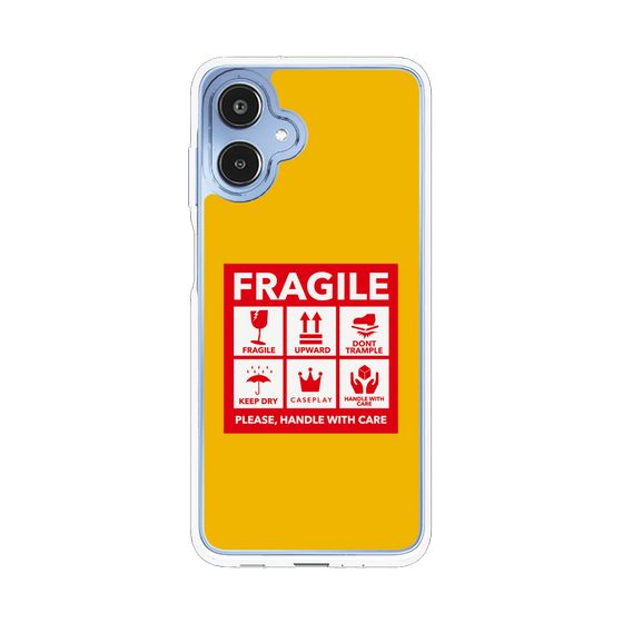 スリムプロテクションケース［ FRAGILE Sticker - Yellow ］