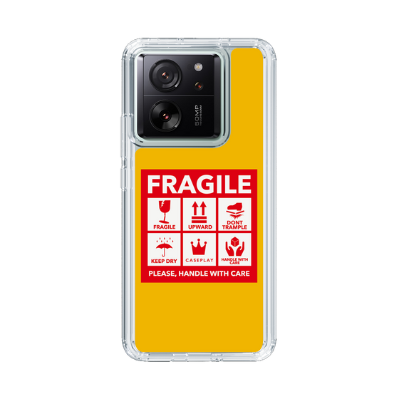 スリムプロテクションケース［ FRAGILE Sticker - Yellow ］