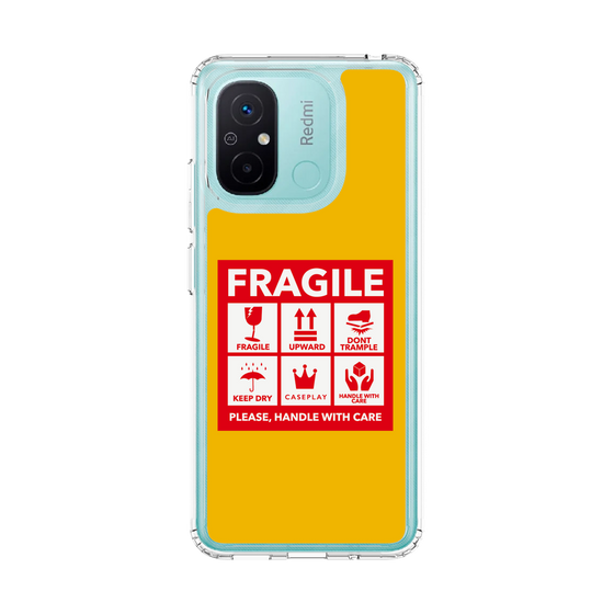 スリムプロテクションケース［ FRAGILE Sticker - Yellow ］