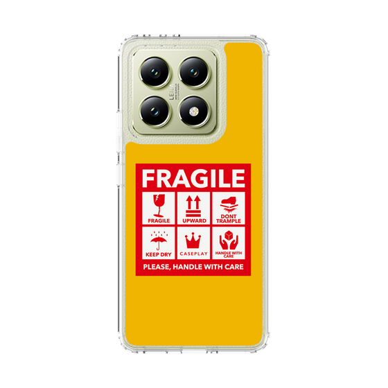 スリムプロテクションケース［ FRAGILE Sticker - Yellow ］