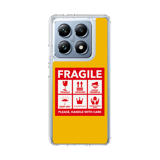 スリムプロテクションケース［ FRAGILE Sticker - Yellow ］
