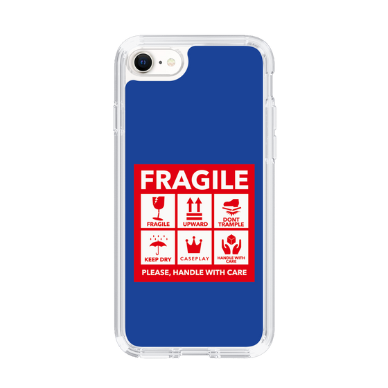 スリムプロテクションケース［ FRAGILE Sticker - Blue ］