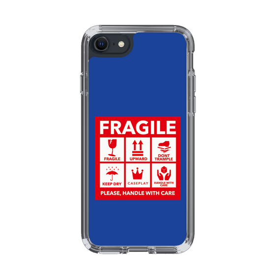 スリムプロテクションケース［ FRAGILE Sticker - Blue ］