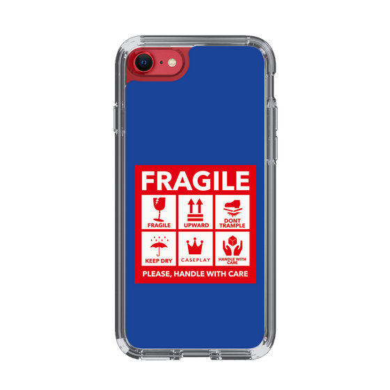 スリムプロテクションケース［ FRAGILE Sticker - Blue ］