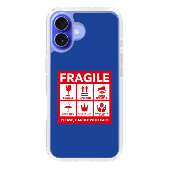 スリムプロテクションケース［ FRAGILE Sticker - Blue ］