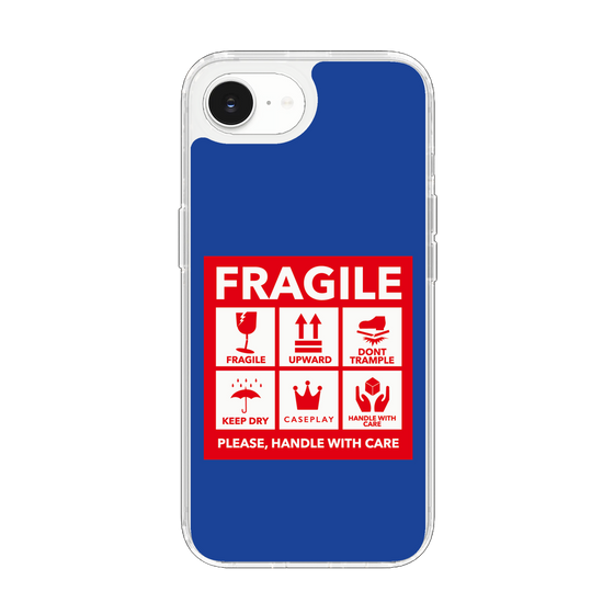 スリムプロテクションケース［ FRAGILE Sticker - Blue ］