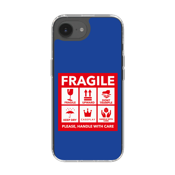 スリムプロテクションケース［ FRAGILE Sticker - Blue ］