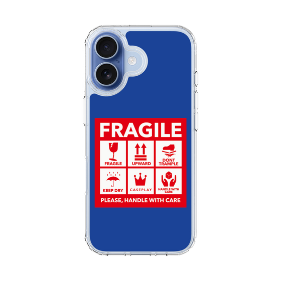 スリムプロテクションケース［ FRAGILE Sticker - Blue ］