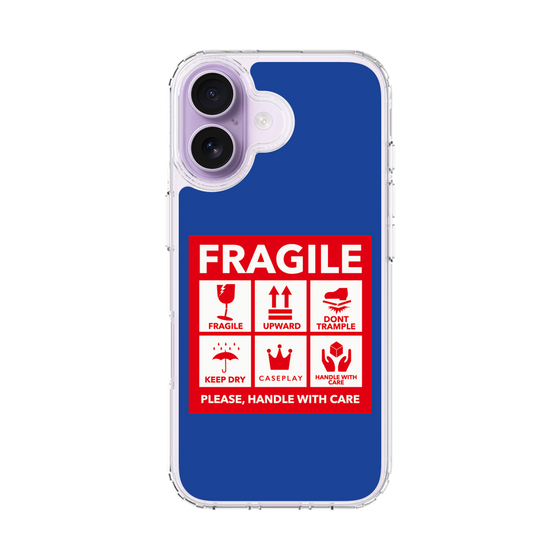 スリムプロテクションケース［ FRAGILE Sticker - Blue ］