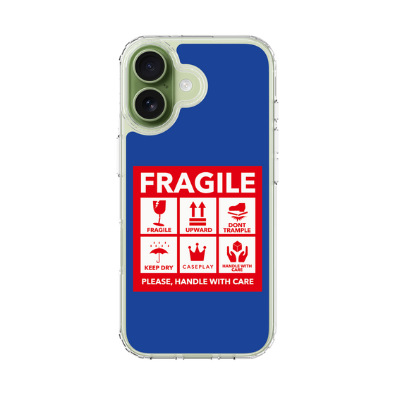 スリムプロテクションケース［ FRAGILE Sticker - Blue ］