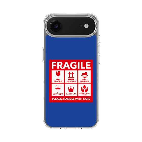 スリムプロテクションケース［ FRAGILE Sticker - Blue ］