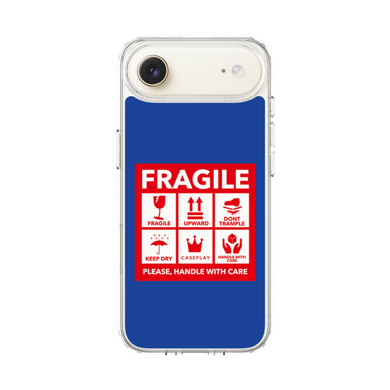 スリムプロテクションケース［ FRAGILE Sticker - Blue ］