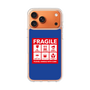 スリムプロテクションケース［ FRAGILE Sticker - Blue ］