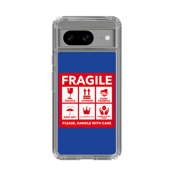 スリムプロテクションケース［ FRAGILE Sticker - Blue ］