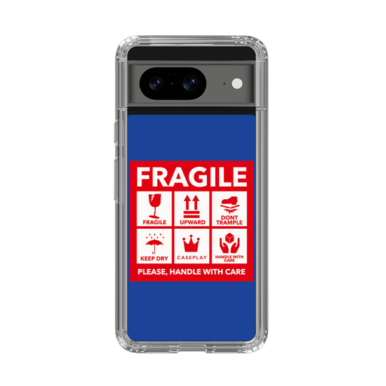 スリムプロテクションケース［ FRAGILE Sticker - Blue ］