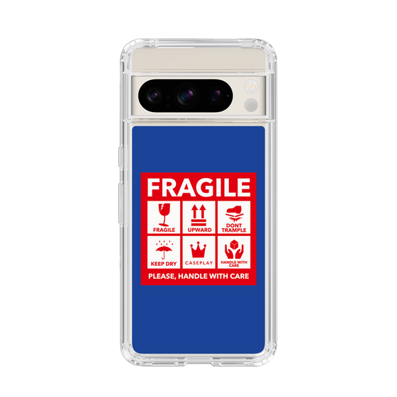 スリムプロテクションケース［ FRAGILE Sticker - Blue ］