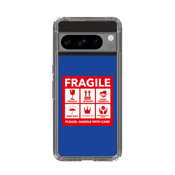 スリムプロテクションケース［ FRAGILE Sticker - Blue ］