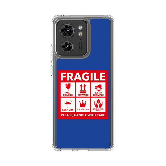 スリムプロテクションケース［ FRAGILE Sticker - Blue ］