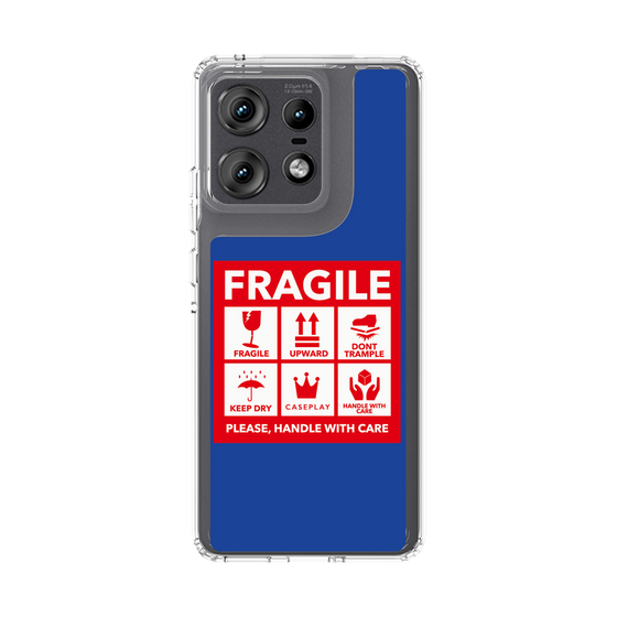 スリムプロテクションケース［ FRAGILE Sticker - Blue ］