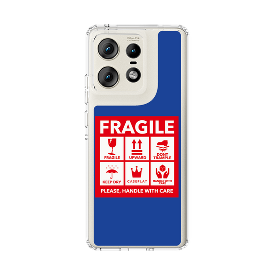 スリムプロテクションケース［ FRAGILE Sticker - Blue ］