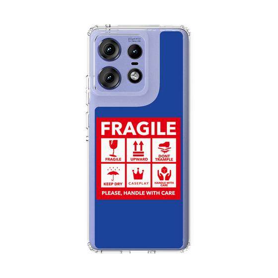 スリムプロテクションケース［ FRAGILE Sticker - Blue ］