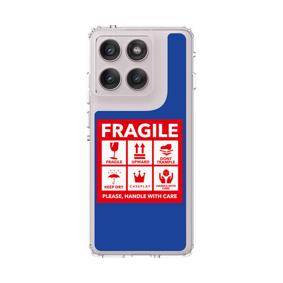 スリムプロテクションケース［ FRAGILE Sticker - Blue ］