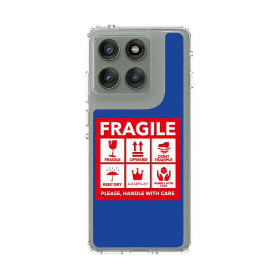 スリムプロテクションケース［ FRAGILE Sticker - Blue ］