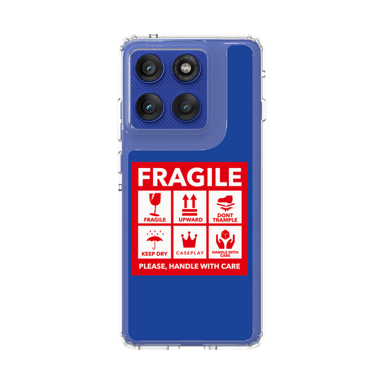 スリムプロテクションケース［ FRAGILE Sticker - Blue ］