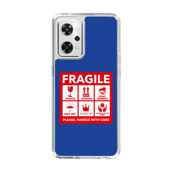 スリムプロテクションケース［ FRAGILE Sticker - Blue ］