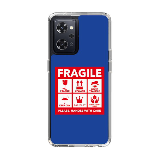 スリムプロテクションケース［ FRAGILE Sticker - Blue ］