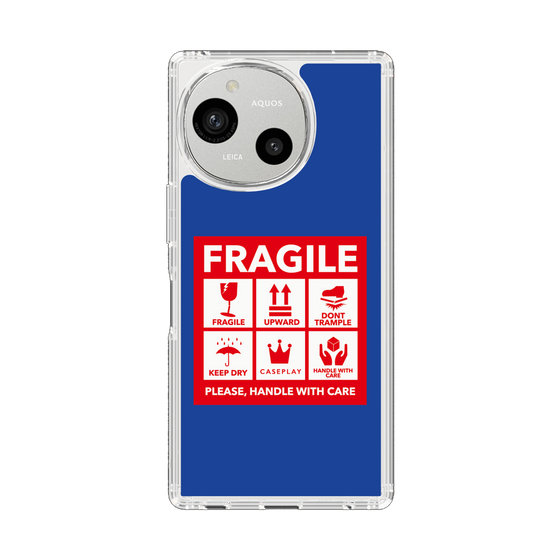 スリムプロテクションケース［ FRAGILE Sticker - Blue ］
