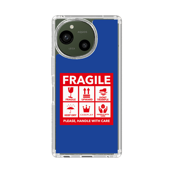 スリムプロテクションケース［ FRAGILE Sticker - Blue ］