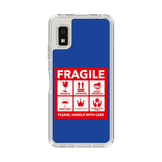 スリムプロテクションケース［ FRAGILE Sticker - Blue ］