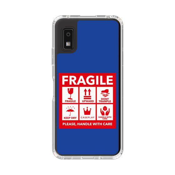 スリムプロテクションケース［ FRAGILE Sticker - Blue ］