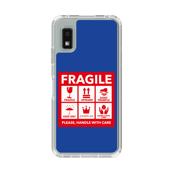 スリムプロテクションケース［ FRAGILE Sticker - Blue ］