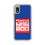 スリムプロテクションケース［ FRAGILE Sticker - Blue ］